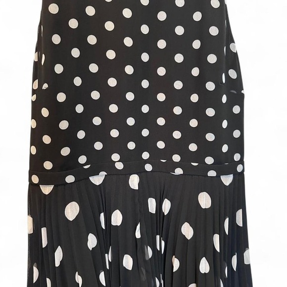 Milly Black and White Polka Dot Midi Dress Size 12 - Picture 5 of 8